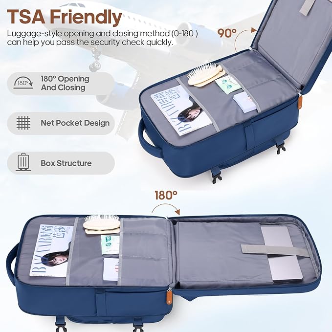 Luggage Sets 3 Piece, Expandable 100% PC Hardshell Suitcase with Spinner Wheels, 20in Suitcase Set with TSA Lock for Women, Carry On Luggage with Travel Backpack