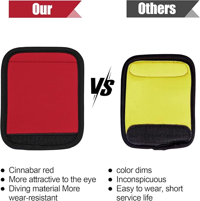 6 Pack Luggage Handle Wrap, Luggage Handle Wraps for Suitcase, Deep Red Luggage Tags, Suitcase Tags identifiers for Travel Accessories