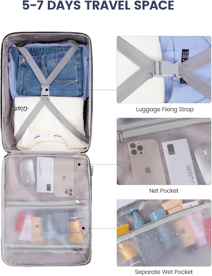 LOVEVOOK 50L Large Travel Backpack for Women & Men, Carry on Backpack Airline Approved, Waterproof Travel Essentials fits 18" Laptop, TSA Personal Item Bag Sports Backpack with 3 Packing Cubes