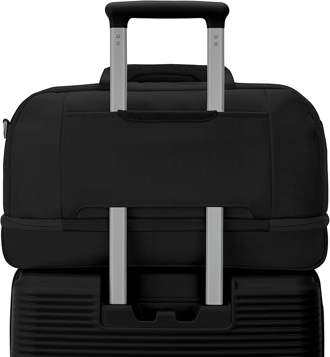 Samsonite Paralux Weekender Duffel Bag, Travel Carry-On Bag with Wide Opening, Drop-Bottom Shoe & Laundry Compartment, AirTag Holder, StackIt Strap - Business & Leisure Travel Bag