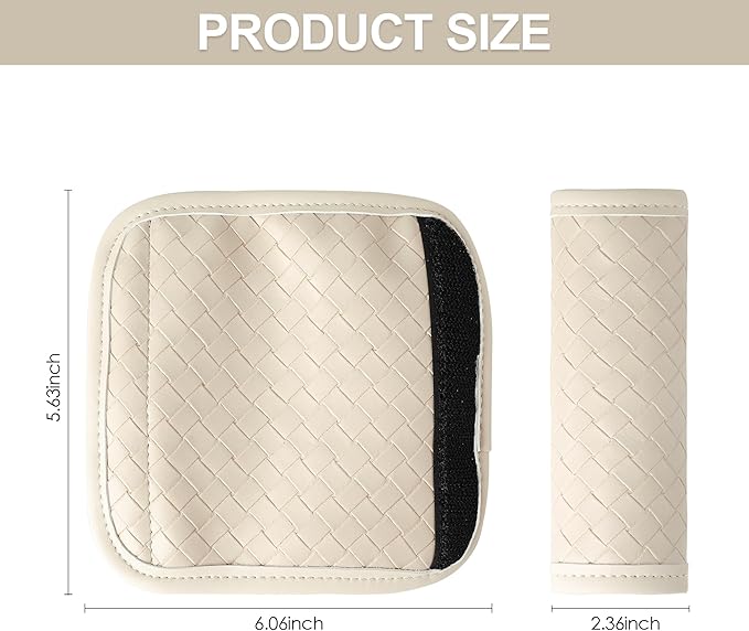Leather Luggage Handle Wraps for Suitcase, 2 Pack Luggage Handle Cover Identifiers Tags Markers for Travel Accessories (Beige 1)