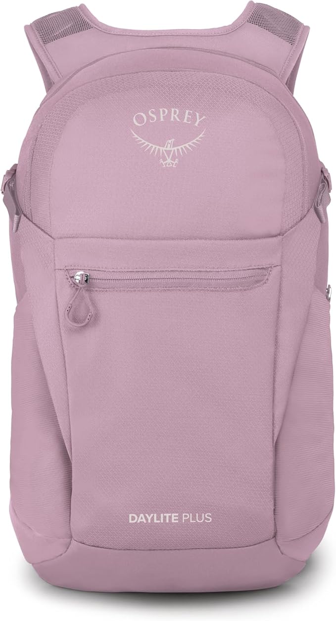 Osprey Daylite Plus Commuter Backpack - Everyday Pack with Laptop Sleeve, Bottle Pockets, and Extra Storage, Iris Pink