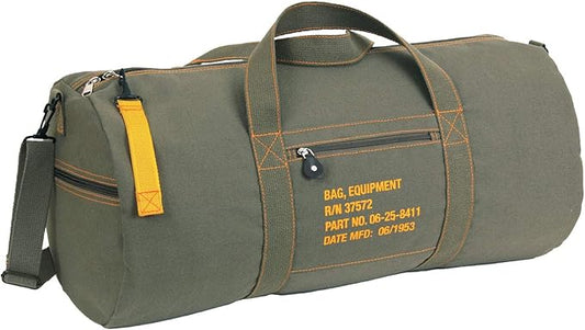 Rothco Canvas Equipment Duffle Bag – Travel & Gym Bag with Heavyweight Cotton Canvas Material – Great for Storing Gear, Clothing, and More