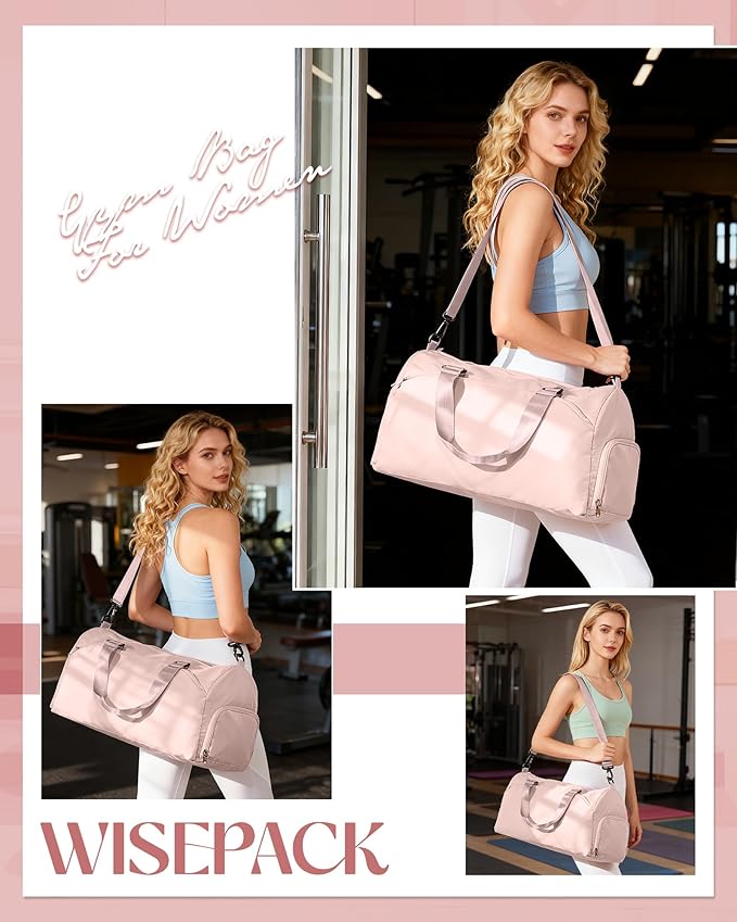 Gym Bag Womens,Travel Duffel Carry on Bag Sport Tote Bag Weekend Overnight Bag