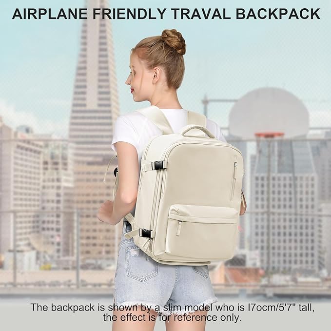 WONHOX Large Travel Backpack Carry on Flight Approved Laptop Work Business Backpack for Women Men Mochila de Viaje