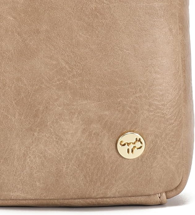 INICAT Anti Theft Crossbody Bag for Women, Small RFID Blocking Sling Purse with Zipper Lock for Travel, Vegan Leather