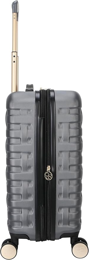 Jessica Simpson Taffeta 20"Expandable 8-Wheel Spinner Carry On Luggage Suitcase, Gadget Grey