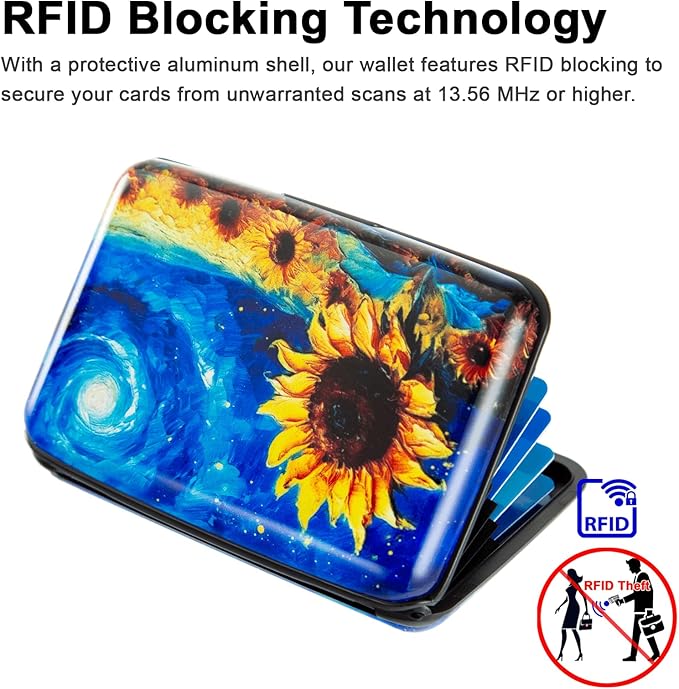 Credit Card Holder Small RFID Blocking Wallet Business Metal Slim Mini Aluminum Hard Case for Women Men