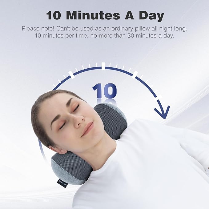 Neck Cervical Pillow Cervical Traction Device Lumbar Support Memory Foam Roll Pillow Muscle Relief Shoulder Pain Relaxer Dark Grey