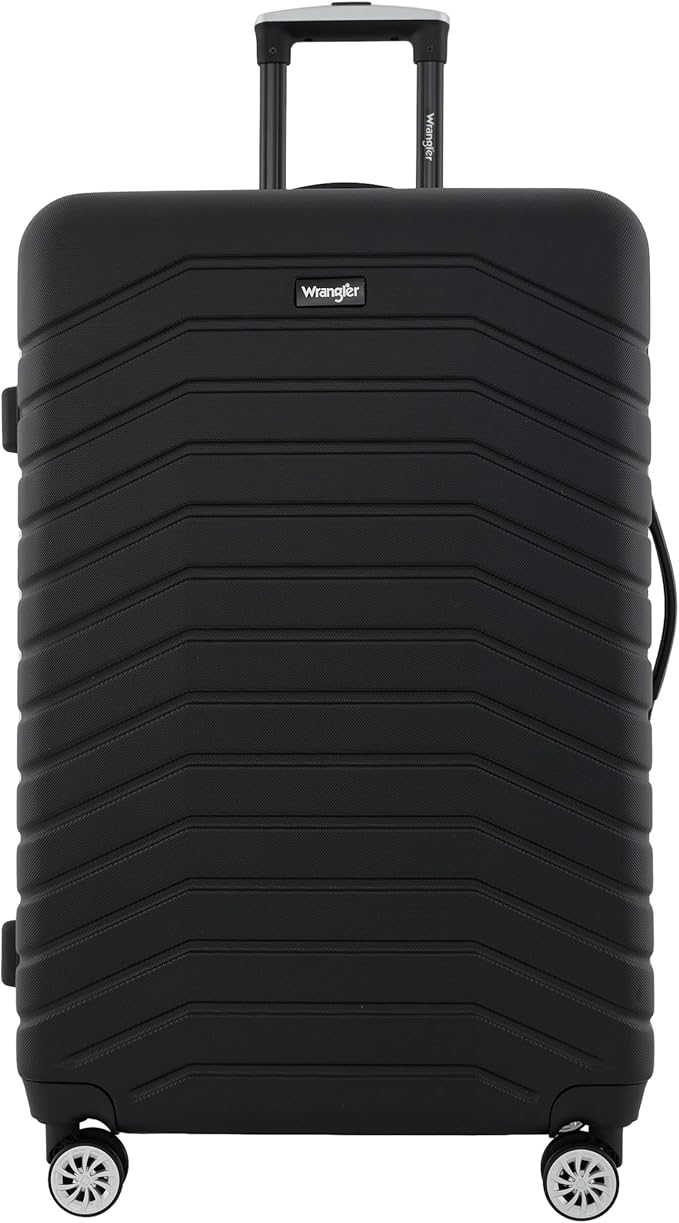 Wrangler Tahoe 3 Piece Spinner Luggage Set, Black