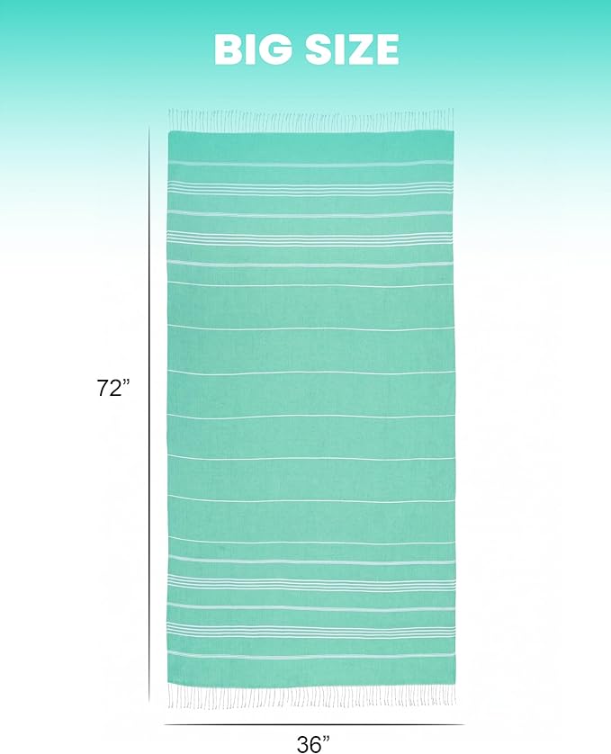 4 Packs Turkish Beach Towels Gym Towel Camping Blanket Xl Large Big Size Sandfree Sandrpoof Thin Fast Drying Packable Honeymoon Travel Essential Summer Vacation Accessories Hawaii Trip Necessities