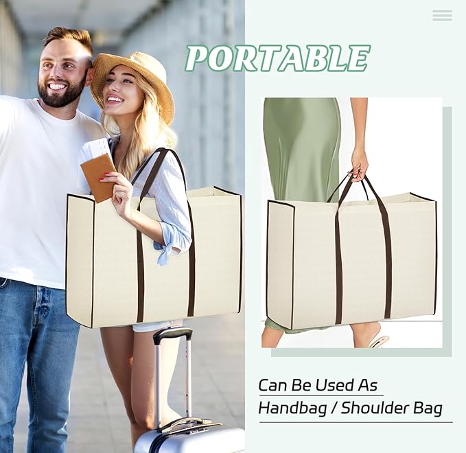 MISSLO Portable Wedding Dress Garment Bag with Bride Tote Bag 8'' Gusseted Dress Bags for Gowns Long 4 Pockets Dress Cover for Women (Beige, 65 inch)