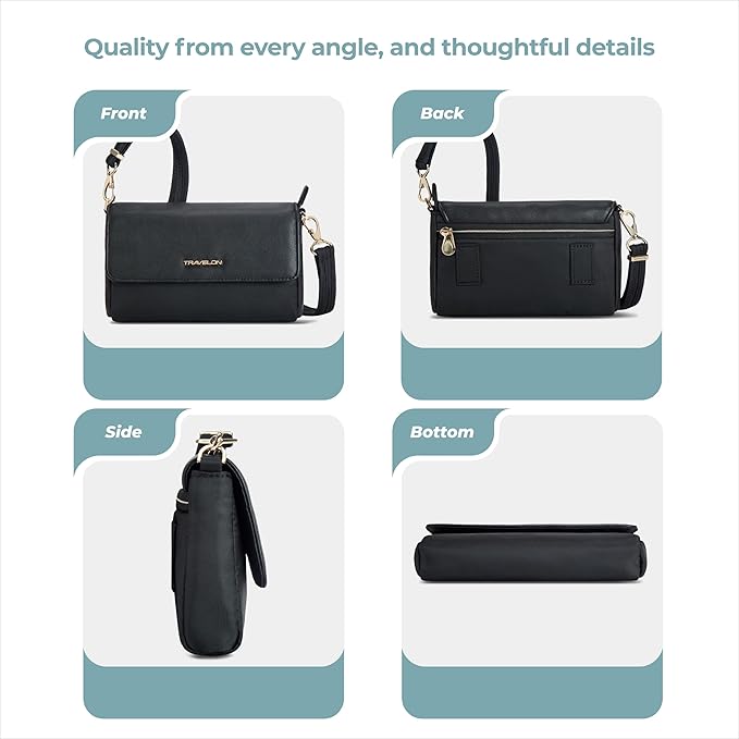 Travelon Anti-Theft Addison Convertible Crossbody/Belt Bag