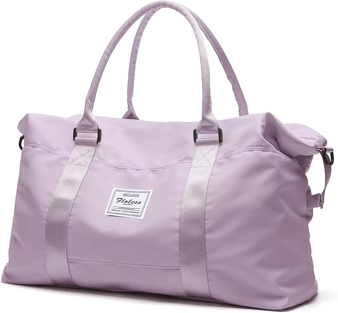 HYC00 Travel Duffel Bag,Carry-on Overnight Weekender Bags for Women,Sports Tote Gym Bag with Wet Pocket