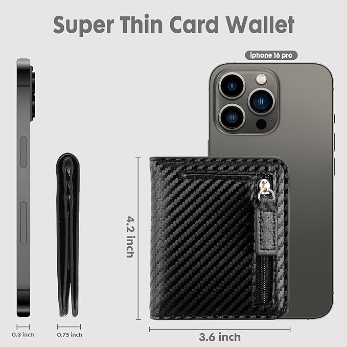 Toughergun Women’s Small Slim Leather Wallet with RFID Protection, Compact Bifold Mini Purse with Clear ID Window