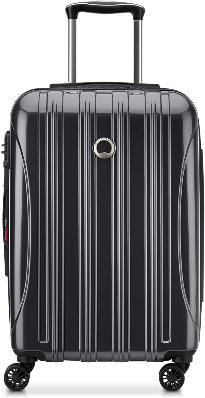 DELSEY PARIS Helium Aero Hardside Expandable Luggage with Spinner Wheels, Titanium, Carry-On Plus 21 Inch