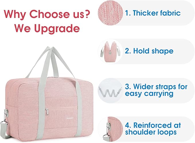 For Spirit Airlines Personal Item Bag 18x14x8 Foldable Travel Duffel Bag Tote Carry on Luggage Duffle Overnight for Women and Men
