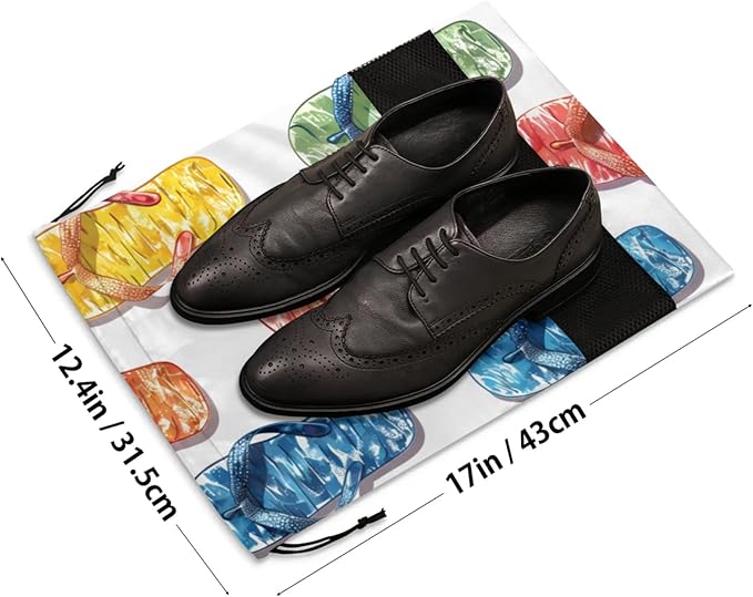 Slippers Travel Shoe Bag Waterproof Portable Shoe Bags for Storage with Drawstring Breathable Mesh Washing Organizer for Laundry Sneakers Boots Dance Shoes