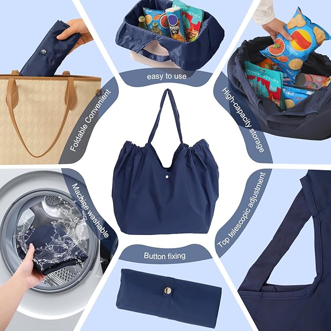 Reusable Grocery Bags,Reusable Shopping Bags,Folding Bags Totes,Stretchable and shrinkable shopping bag for Groceries