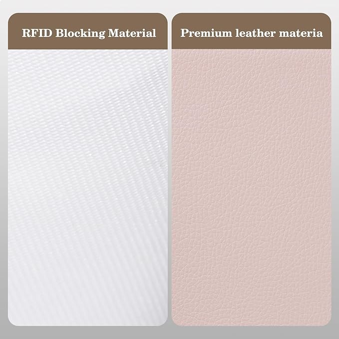 CoBak Passport Holder Cover with Safe Zipper Closure, Premium Passport Wallet for Travel, RFID Blocking Card Case, Waterproof Travel Accessories for Women, Pebbled Pink