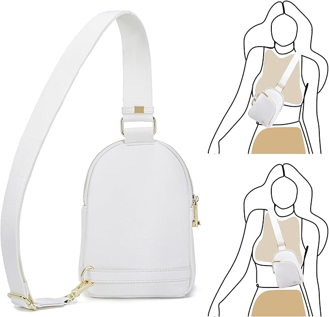 INICAT RFID Blocking Sling Bag, Anti Theft Crossbody Bag for Women, Travel Fanny Pack Style Purse, Vegan Leather