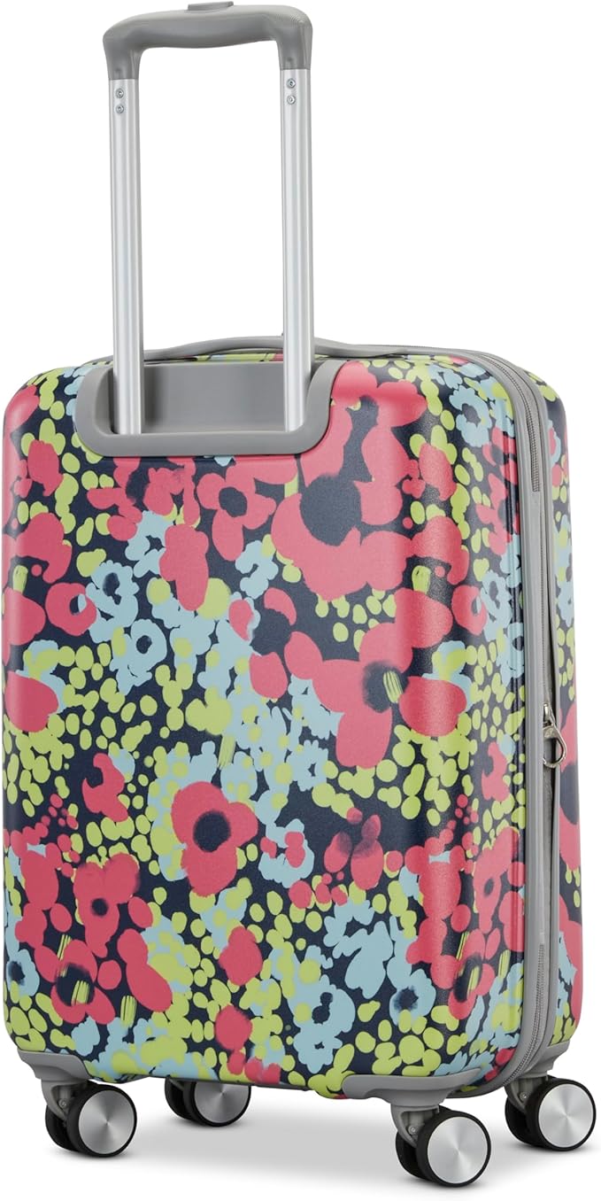 American Tourister Moonlight II Hardside Expandable Luggage with Spinner Wheels, Poppy Pattern, Carry-On 20-Inch