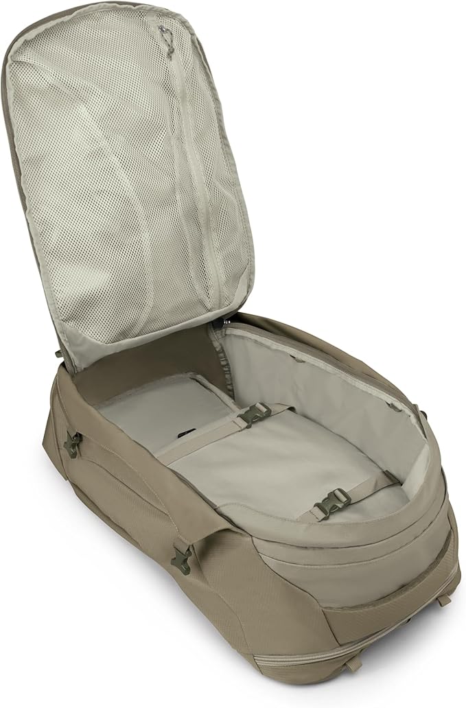 Osprey Farpoint 40L Men's Travel Backpack - Carry On Bag with Laptop Sleeve and Toiletry Pocket, Sawdust