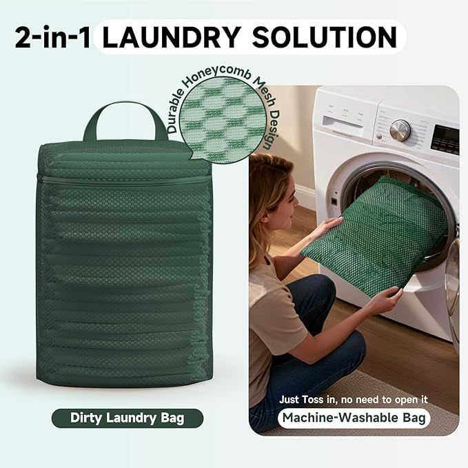 11 Set Packing Cubes for Travel, Gifts for Women Mom Kids, TSA Approved Bags for Makeup, Cosmetic, Toiletry, Suitcase Organizers for Checked Luggage, Cruise Essentials,Airplane Accessories, Dark Green
