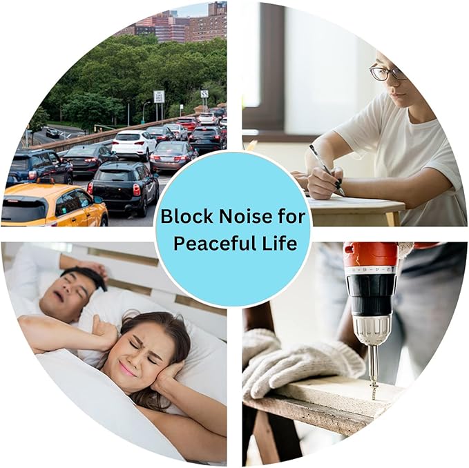 Quality Foam Blue Earplugs - 50 Pairs Bulk Pack, 32db High Decibel Noise Cancelling Ear Plugs for Sleeping, Snoring, Work, Construction, Woodworking - Disposable, Soft, Comfortable, & Soundproof