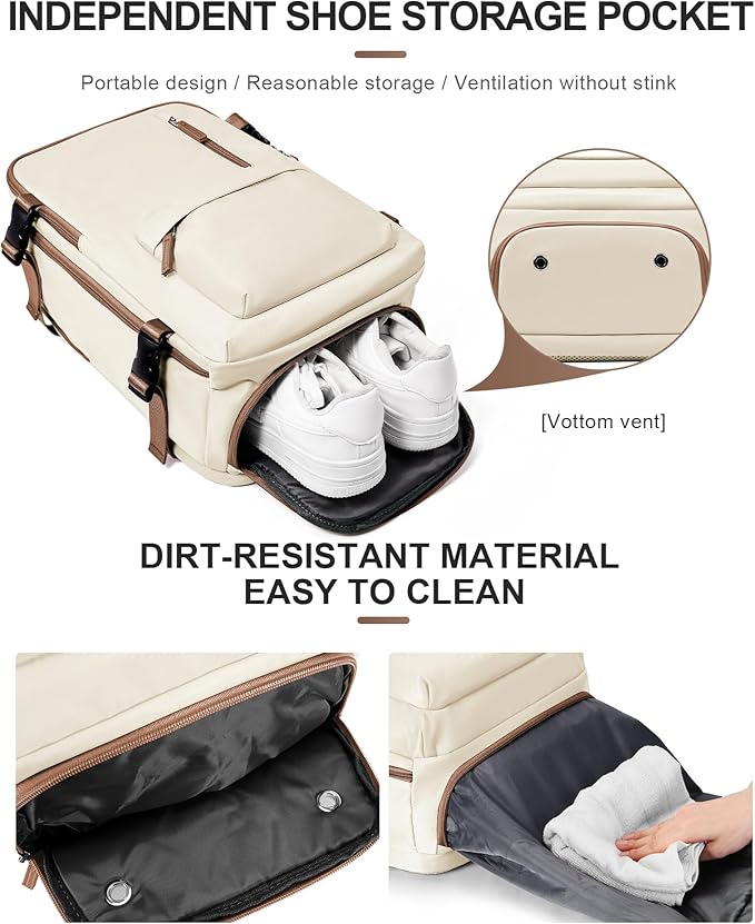 WONHOX Large Travel Backpack Carry on Flight Approved Laptop Work Business Backpack for Women Men Mochila de Viaje
