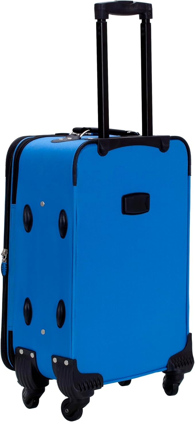 Rockland Pasadena Softside Spinner Wheel Luggage, Blue, Carry-On 20-Inch