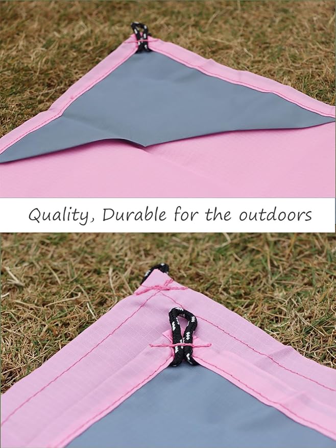 Orga'Neat Pocket Picnic Blanket, Sandproof Lightweight Pocket Camping Tarp, 55″x 79″ Foldable & Fits into Small Bag, Water Resistant Washable Quick Dry Compact Beach Mat for Outdoor Recreation