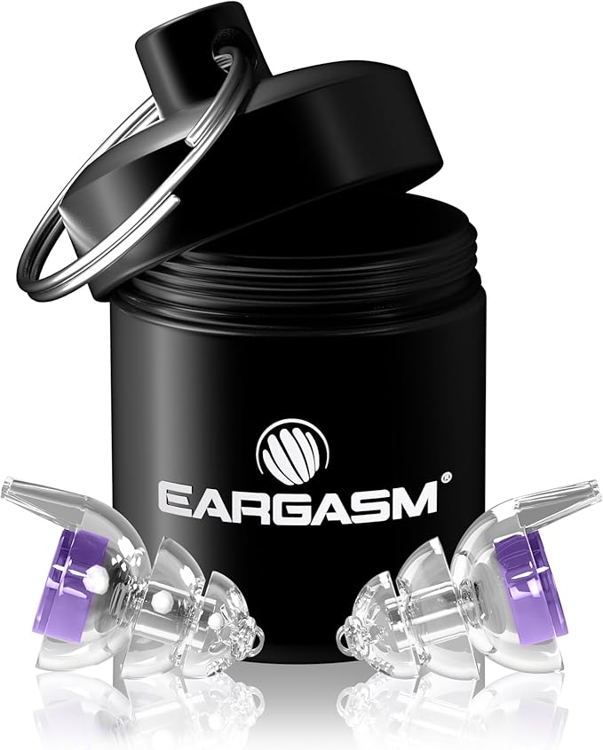 Eargasm Smaller Ears Hyperviolet Purple Earplugs for Concerts, Festivals, Musicians, Night-Life, Motorcycle Hearing Protection - Reusable Ear Plugs for Small Ear Canals, Noise Reduction up to 21 dB