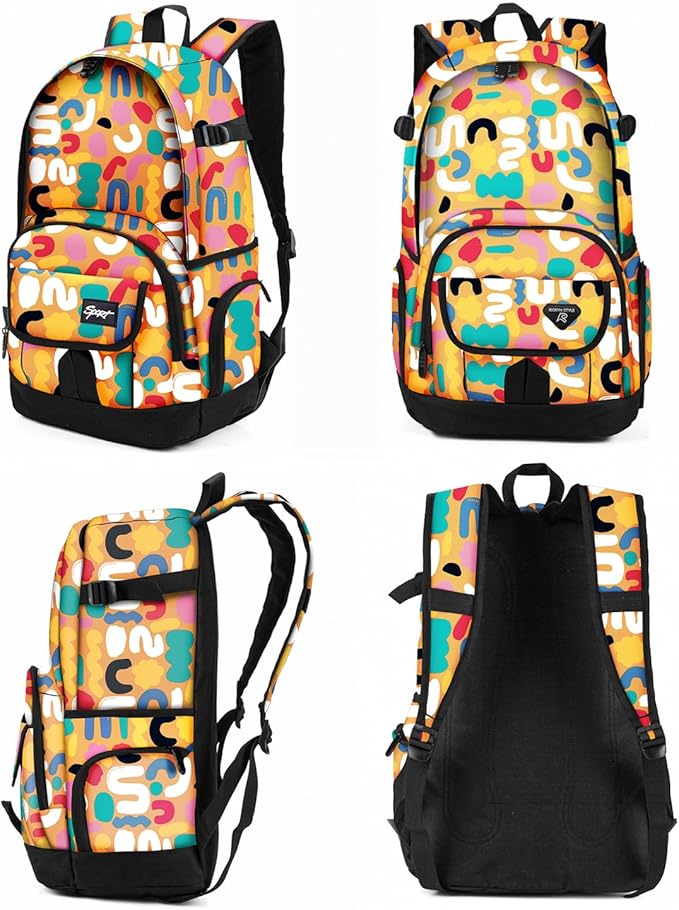 rickyh style School Backpack Travel Bag for Men & Women Lightweight College Back Pack with Laptop Compartmen
