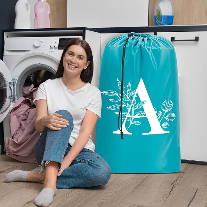 Sylfairy 2 Pack Extra Large Travel Laundry Bag, Dirty Clothes Organizer with Drawstring,Heavy Duty Travel Laundry Bags