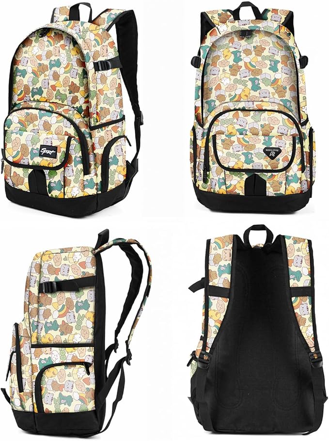 rickyh style School Backpack Travel Bag for Men & Women Lightweight College Back Pack with Laptop Compartmen