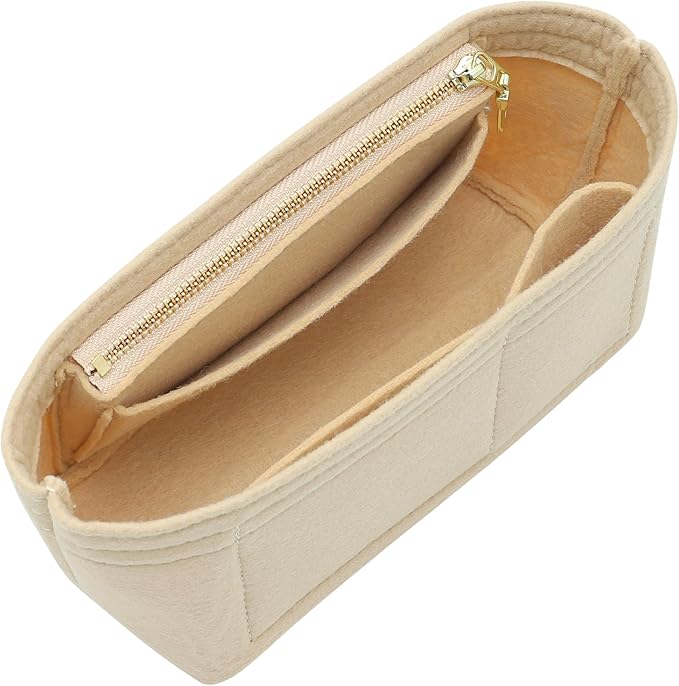 Doxo Purse Organizer Insert for Longchamp Mini/XS Handbags and Lv Neverfull BB (XS/BB,Beige)