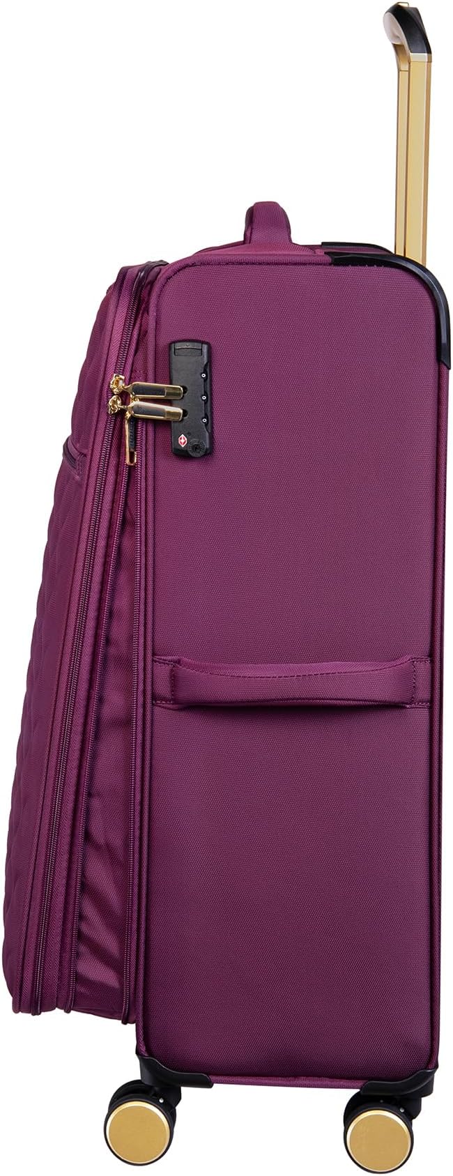 It Luggage Glimmering 22" Softside Carry-On 8 Wheel Expandable Spinner, Amaranth