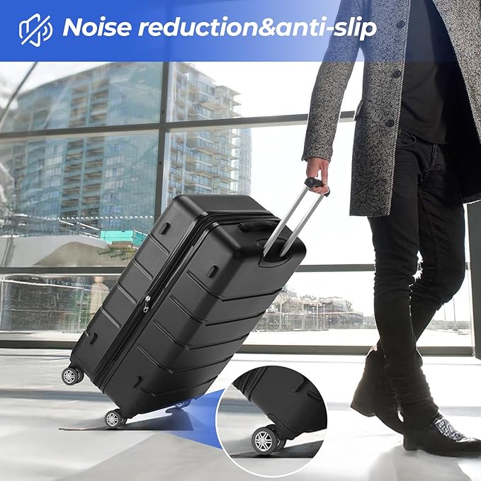 8 Pack Luggage Wheel Covers for Dual Spinner Wheels, Silicone Suitcase Wheel Protectors for 2.0"-2.4" Wheels, Noise Reducing & Anti-Scratch Tire Sleeves, Travel Accessories for Checked & Carry On