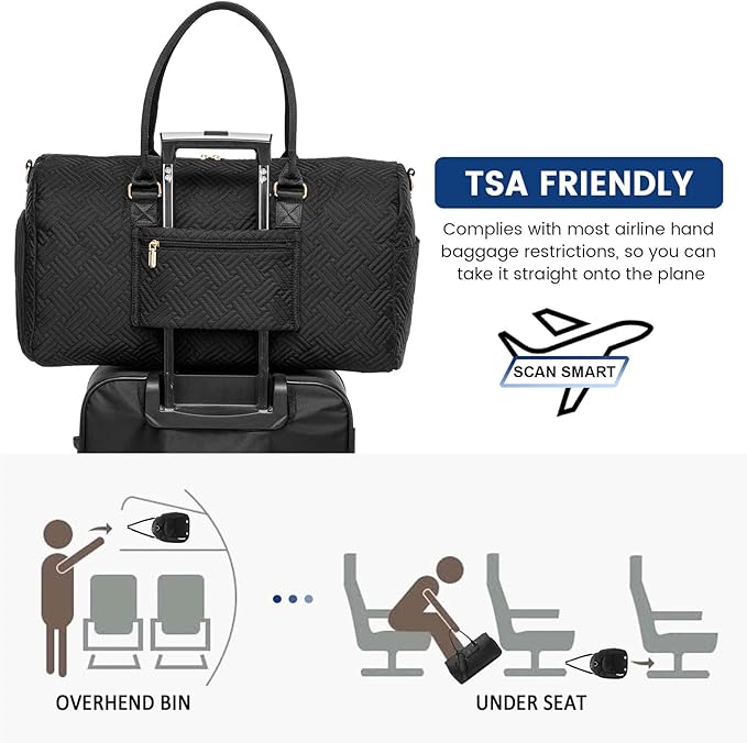 LOVEVOOK Travel Duffle Bag, Weekender Bag for Women with Toiletry Bag, Carry on Overnight Bag with Shoe Compartment, Gym Duffel Bag with Wet Pocket, Mommy Hospital Bags for Labor and Delivery