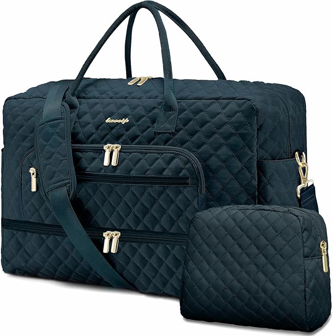 Travel Duffel Bags for Women with Shoe Compartment, Weekender Overnight Bag with Wet Pocket & Toiletry Bag, Carry On Personal Item Bag, Travel Tote Gym Bag, Hospital Bags for Labor and Delivery