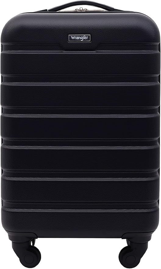 Wrangler 20" Hardside Spinner Carry-On Luggage, Black