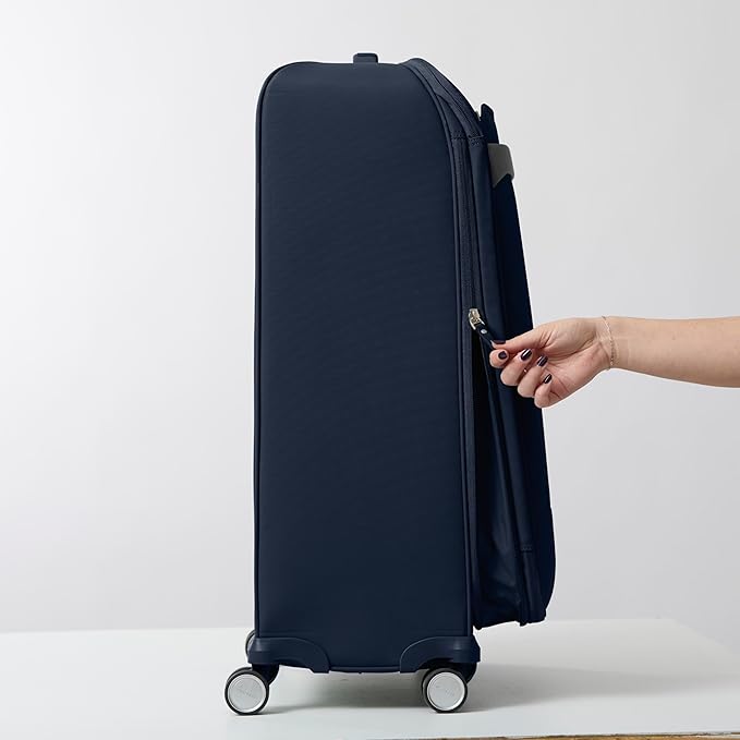 Samsonite Elevation Plus 30-Inch Large Checked Luggage - Expandable Softside Spinner Suitcase - Midnight Blue
