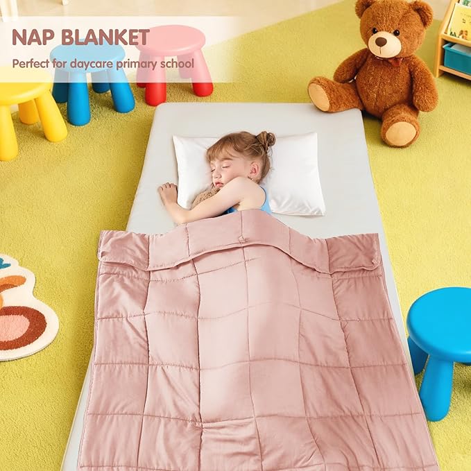 yescool Pink Weighted Blanket 5 Pounds Cooling Weighted Lap Blanket, Heavy Blanket for Sleeping, Weighted Throw Blanket Gifts for 40-60lbs, 36"x48"