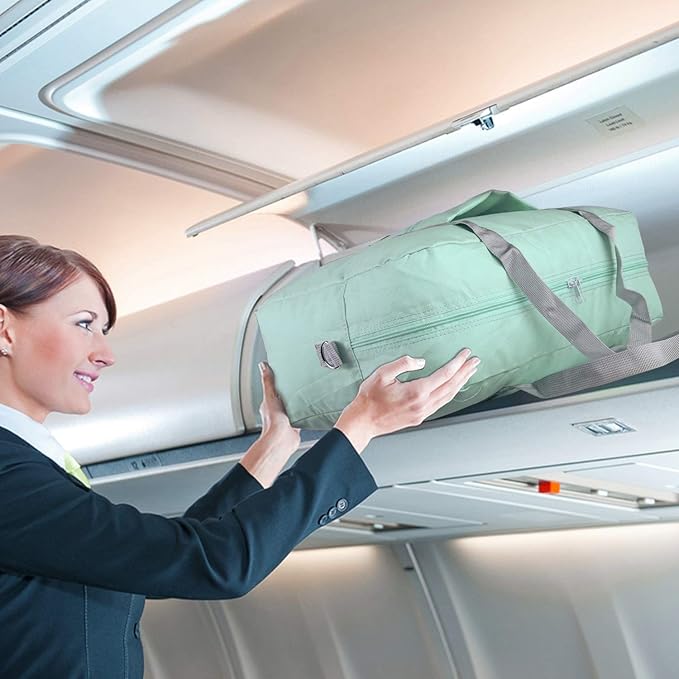 WANDF For Spirit Airlines Personal Item Bag 18x14x8 Travel Duffel Bag Underseat Foldable Carry-on Luggage for Women