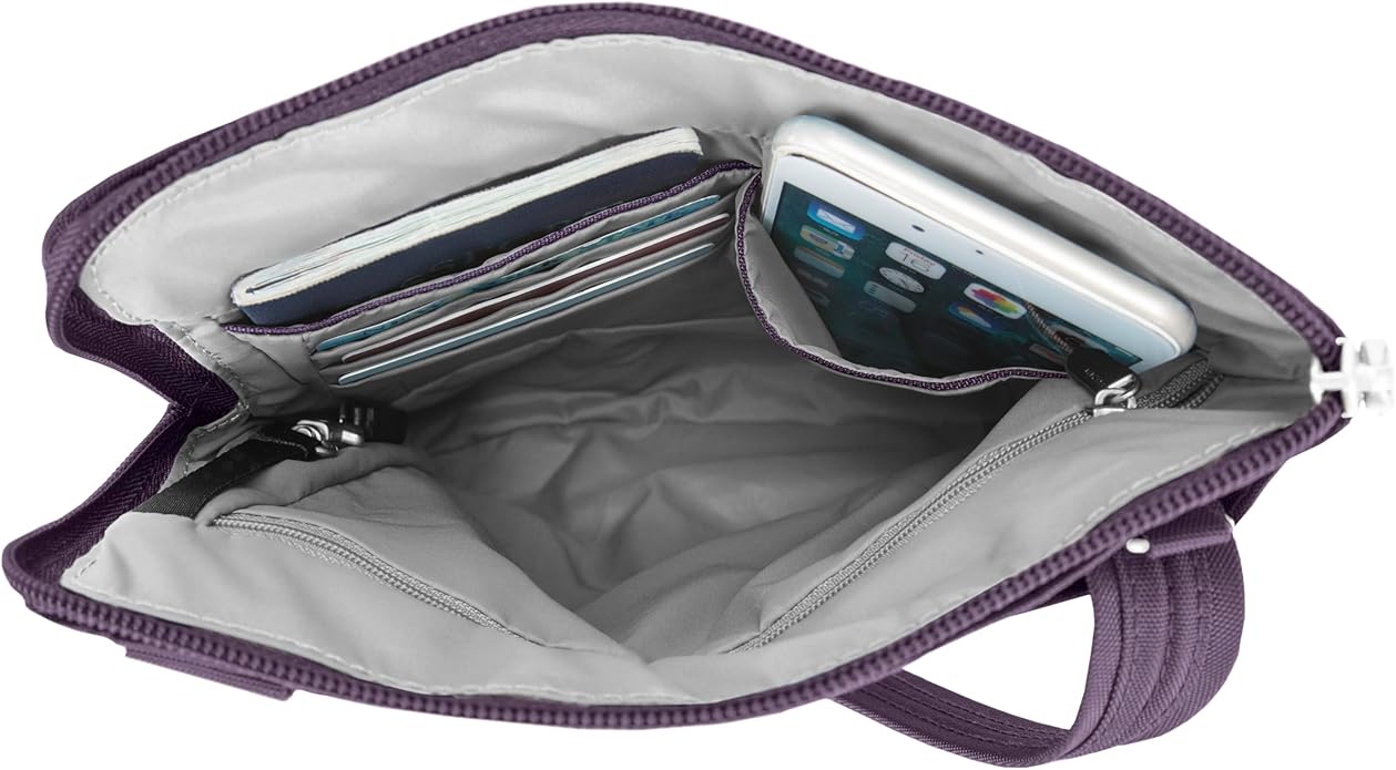 Travelon Anti-theft Classic Slim Double Zip Crossbody