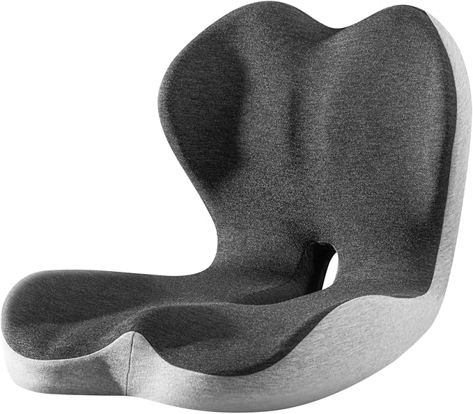 StarAneer Ultimate L-Shaped Truck Driver Seat Cushion - Ergonomic Memory Foam Back & Tailbone Support - Breathable Cool-Mesh Pressure Relief Pad for Office Chairs, Semi-Trucks, & Long-Haul Driving