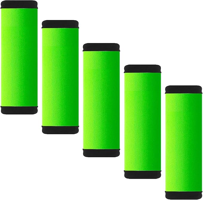Hibate 5pcs Neoprene Luggage Handle Wrap for Suitcase Identifier Luggage Makers Covers Wraps Travel Accessories - Fluorescent Green