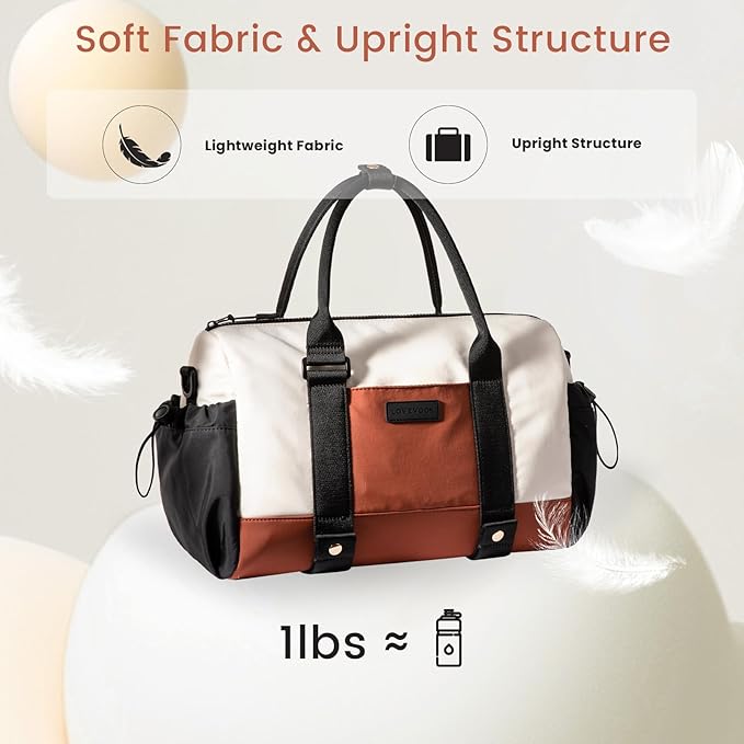 LOVEVOOK Small Gym Bag for Women with Yoga mat Holder, Mini Duffle Bag for Travel with Wet Pocket, Overnight Personal Item Bags, Lightweight Carry on Weekender Duffel for Workout, Dance, Ballet