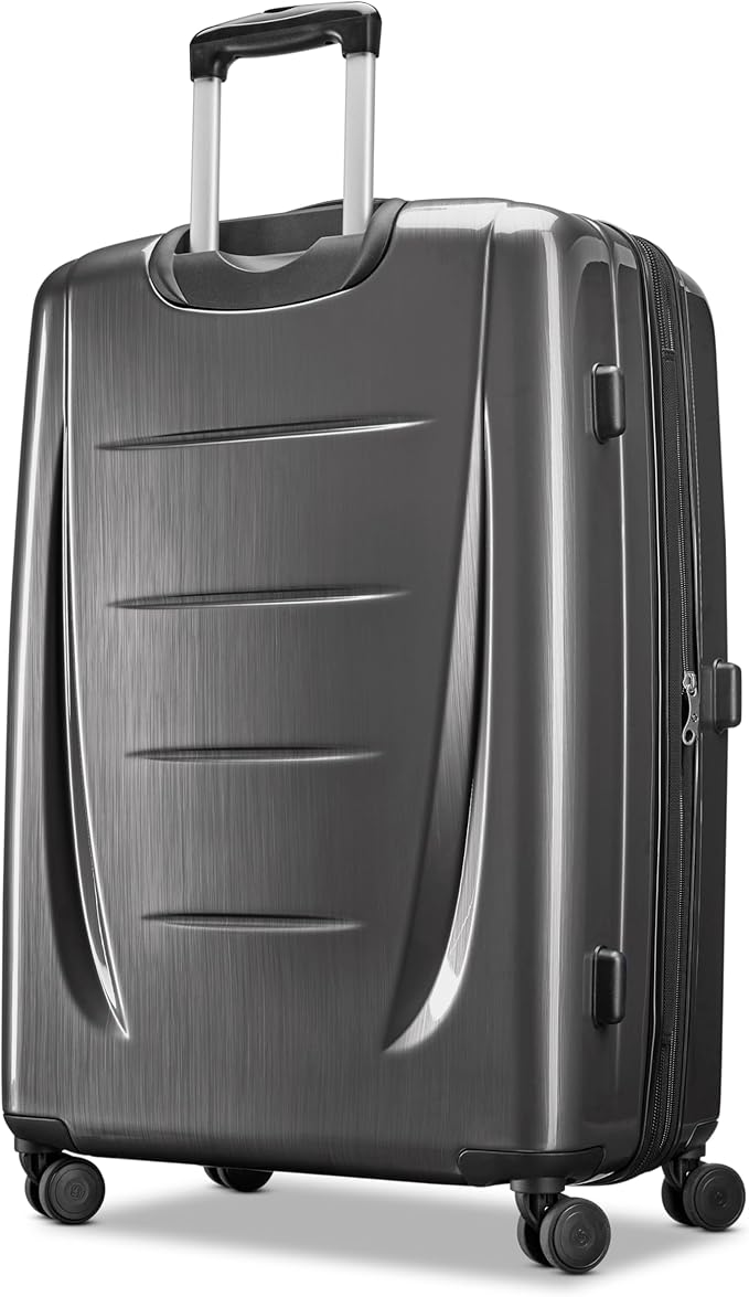 Samsonite Winfield 2 Hardside Expandable Luggage with Spinner Wheels, Charcoal, Checked-Large 28-Inch